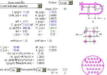 Calculation of tubular bundle vibration