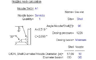 Nozzles neck calculation